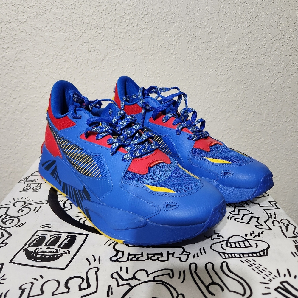 PUMA RS-Z x Superman Blue Men's 12 shoe sneaker walking DC Comics Justice League